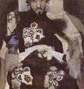 Mikhail Vrubel Portrait of a Man in period costume oil on canvas